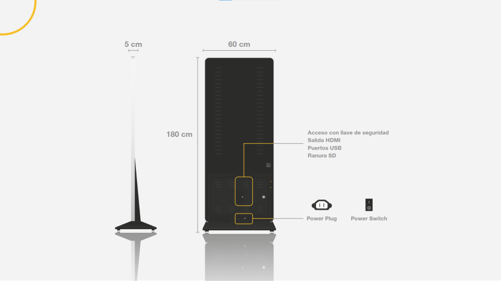 Pantalla Interactiva Vertical 49"